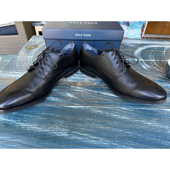 NWT - COLE HAAN Mens Black leather shoes, NEW W/ BOX, size 13 - Picture 9 of 13